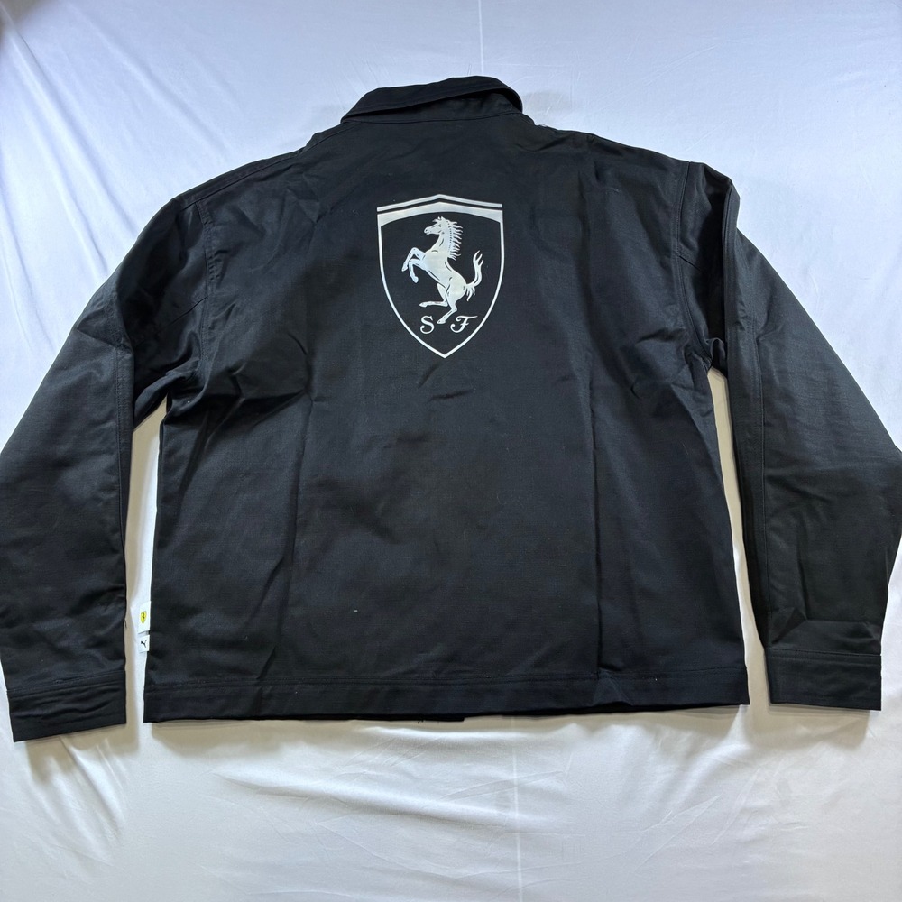 Puma Scuderia Ferrari Lifestyle Jacket Black Mens Large 632749-01 NWT